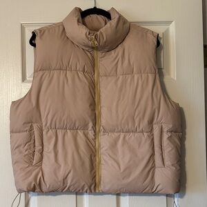 Tan Puffer Vest